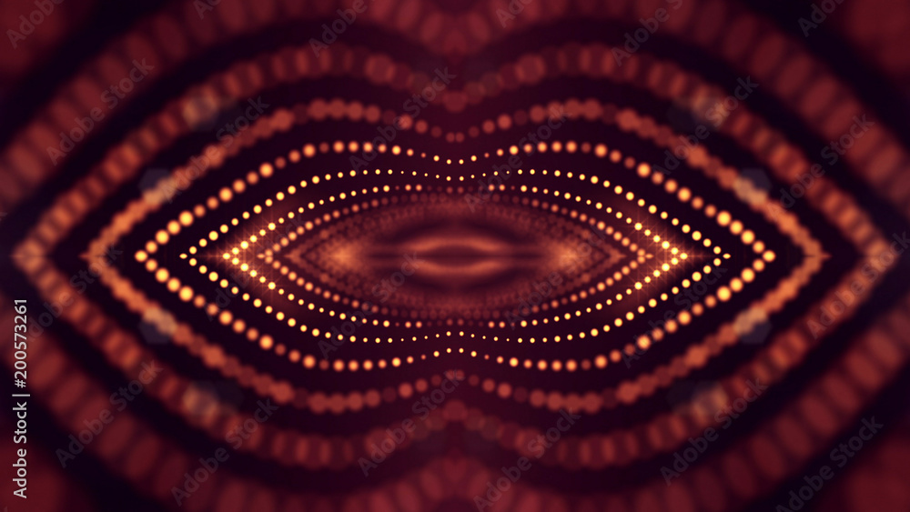 science fiction background of glowing particles with depth of field and ...