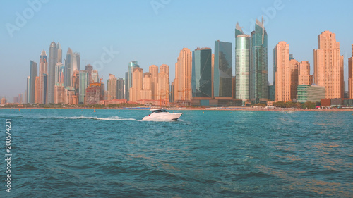 Dubai Marina Towers with water view