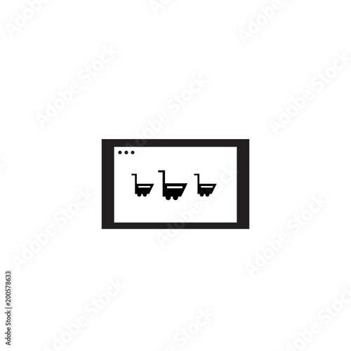 Online shop icon isolated on white background