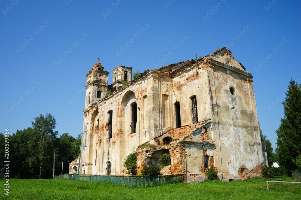 Ruins of the Dominican Church of St. Anthony in Knyazhycy, Belarus