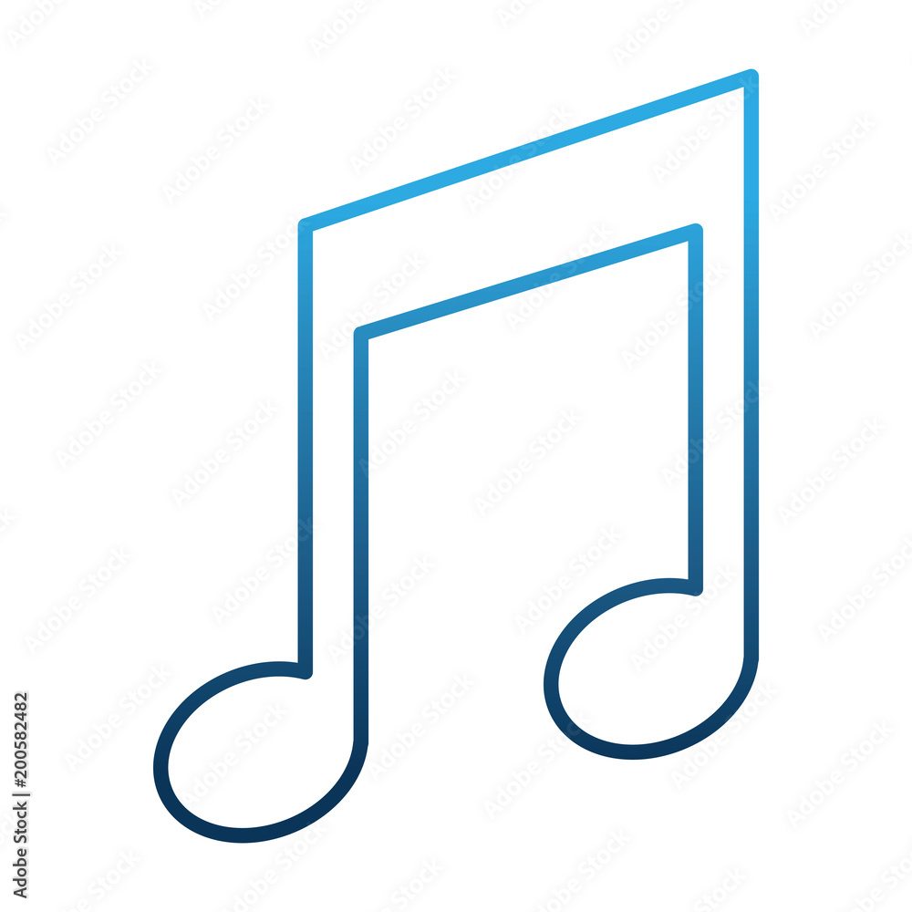 note music sound icon image vector illustration degraded color blue note music sound icon image vector illustration degraded color blue
