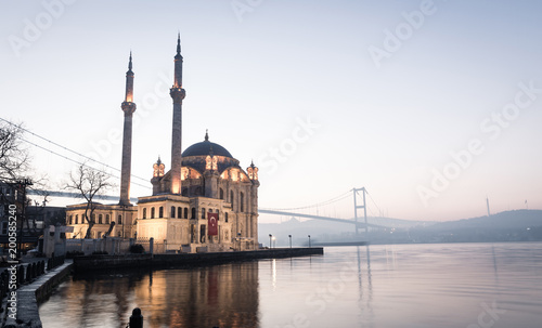 Buyuk Mecidiye Mosque in Ortakoy District, Istanbul, Turkey