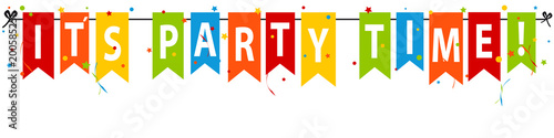 Its Party Time Banner - Editierbare Vektor Illustration