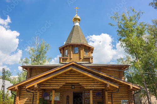 The wooden church of Luke the Crimean in Obninsk, Russia 