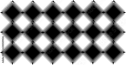 vector de forma horizontal con rombos en color negro y formas regular