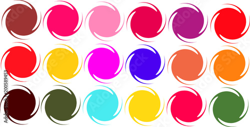 vector en forma horizontal con patrones geométricos formando espirales con colores del arco iris