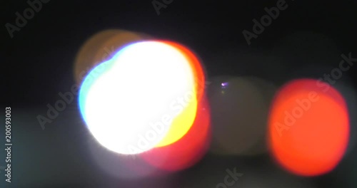 police lights bokeh out of focus at night 4k photo