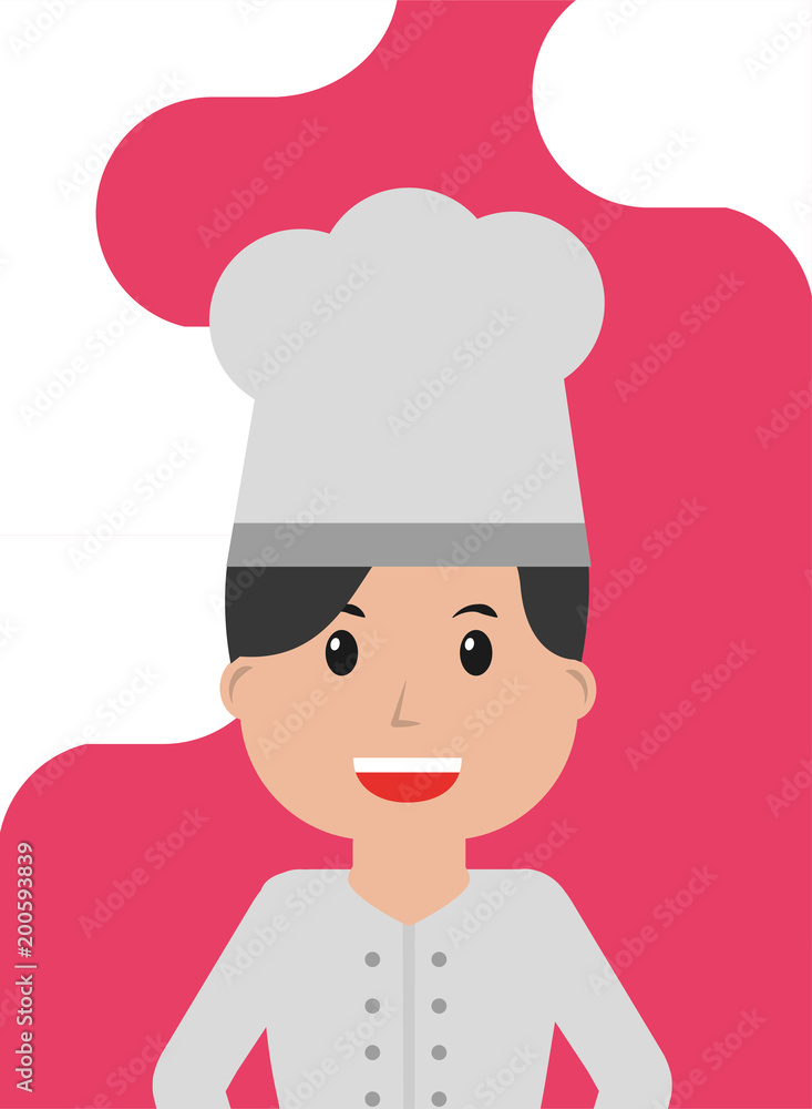 woman chef in uniform worker profession vector illustration woman chef in uniform worker profession vector illustration