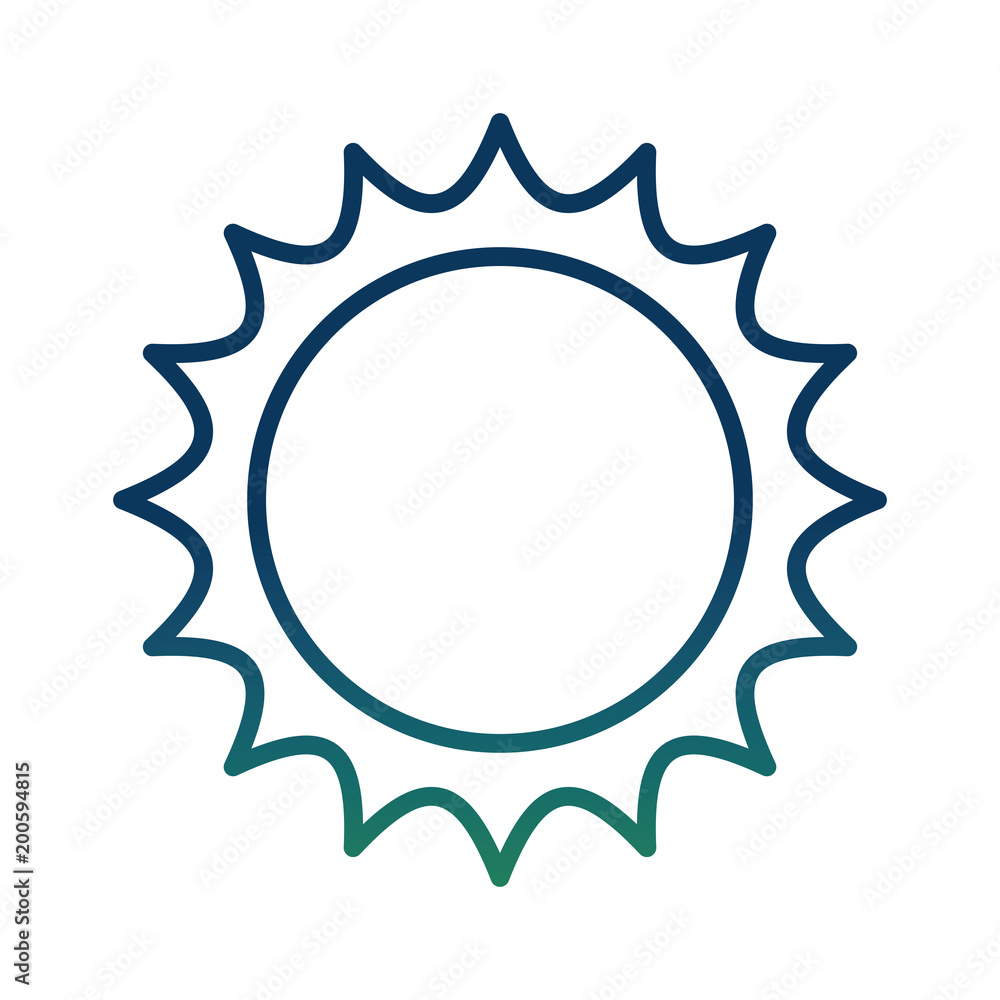 sun energy ecology hot power image vector illustration degraded color