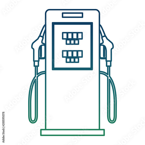 ecology energy alternative  station pump nozzle vector illustration degraded color