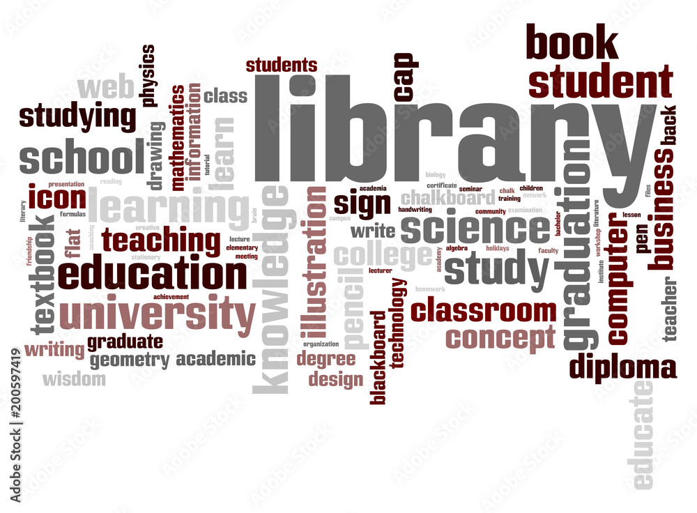 Library word cloud