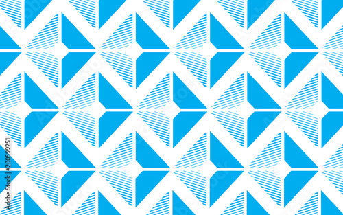 Blue geometric abstract pattern vector background design.