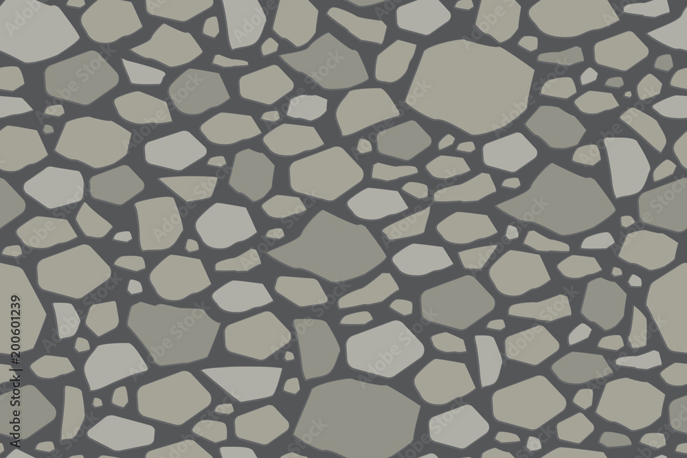 Naklejka Szara kamienna ściana tekstur. Bezszwowe tło wektor.