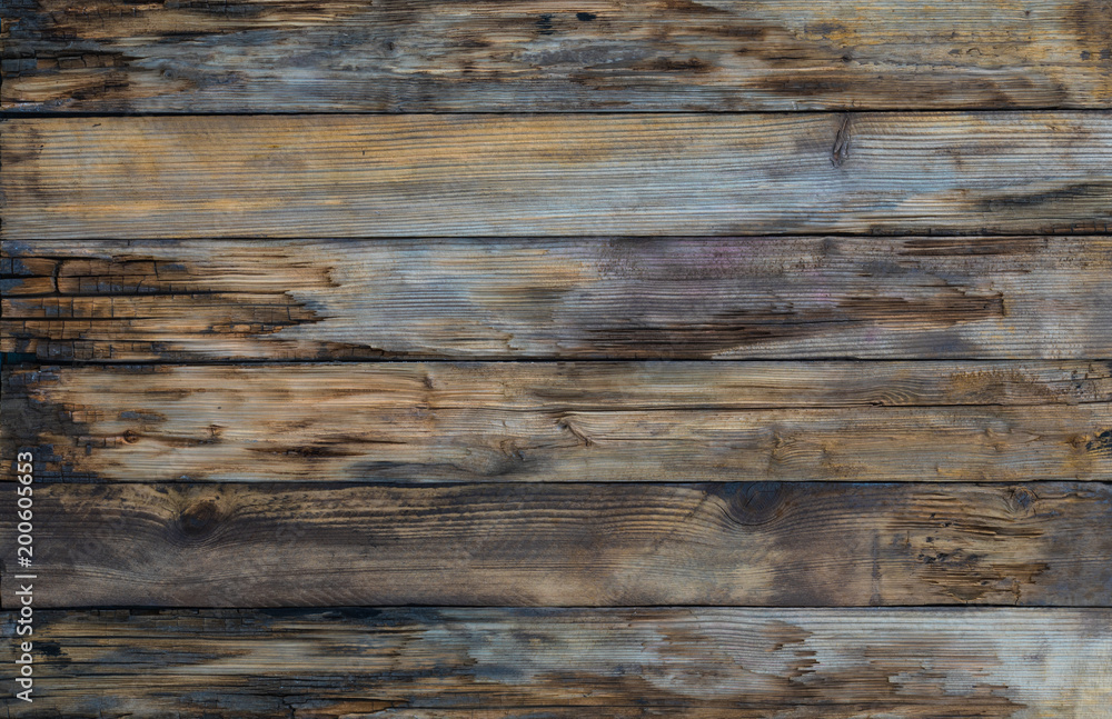 Naklejka premium vintage ancient wooden surface, decaying boards
