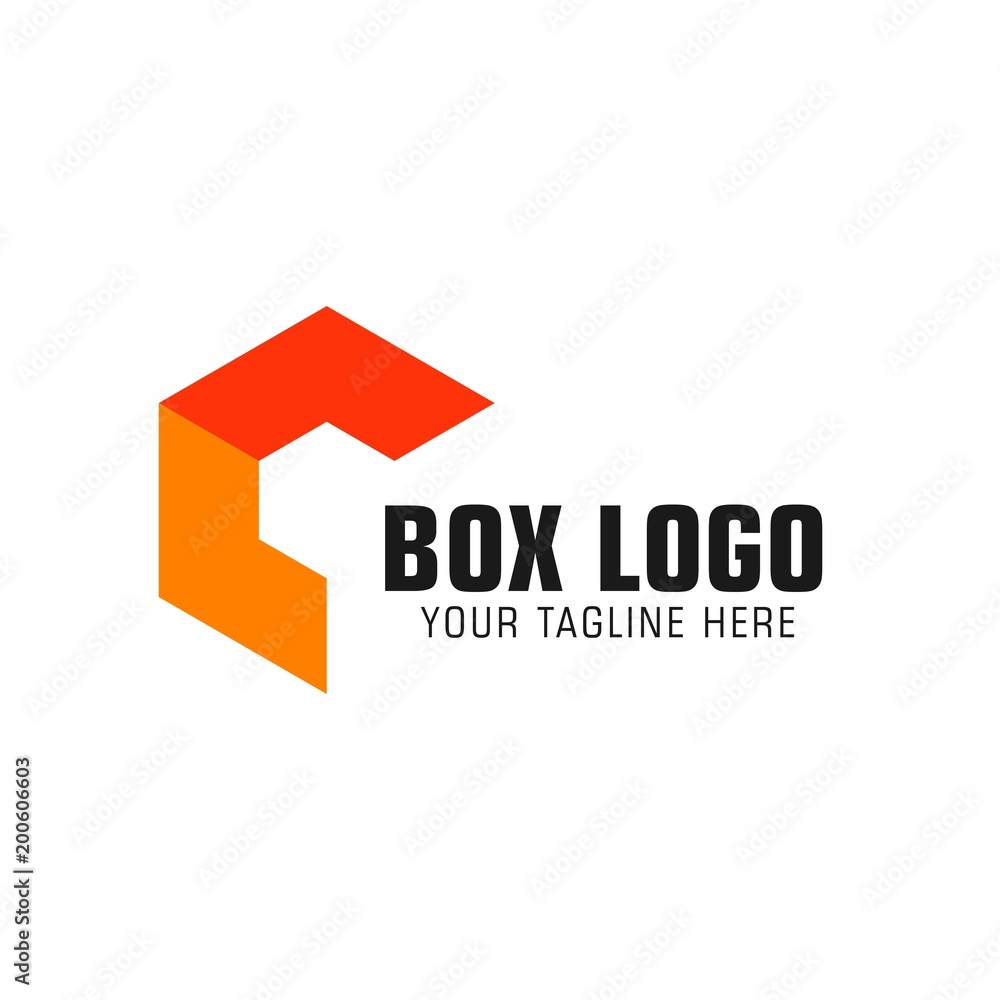 Box Logo Vector Template Design Illustration Box Logo Vector Template Design Illustration
