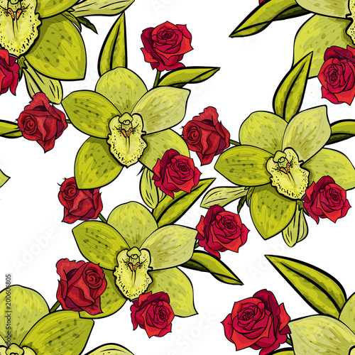 vector seamless flower pattern for cards  textiles  backgrounds