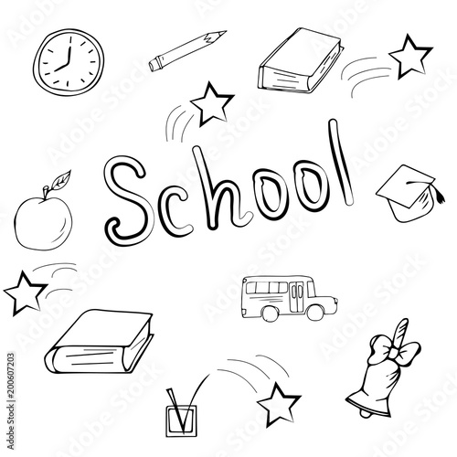 Set of school, vector icons