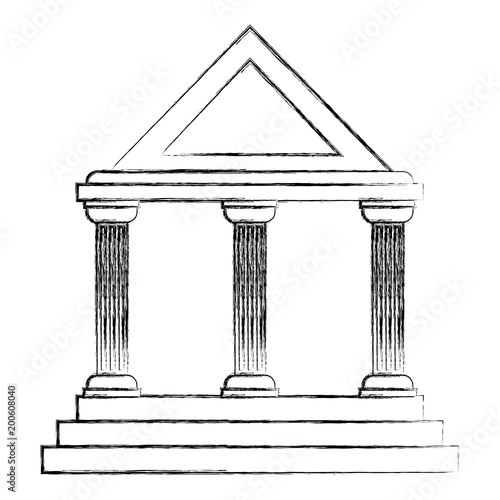 bank building isolated icon