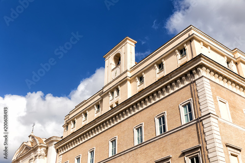 Pontifical Gregorian University (Gregoriana) Building Facade in Rome, Italy