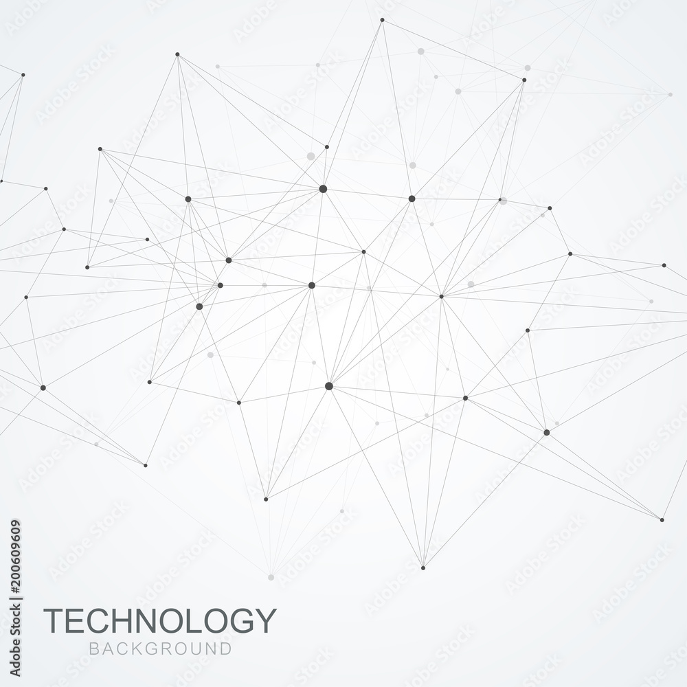 Abstract polygonal background with connected lines and dots. Minimalistic geometric pattern. Molecule structure and communication. Graphic plexus background. Science, medicine, technology concept. Abstract polygonal background with connected lines and dots. Minimalistic geometric pattern. Molecule structure and communication. Graphic plexus background. Science, medicine, technology concept.