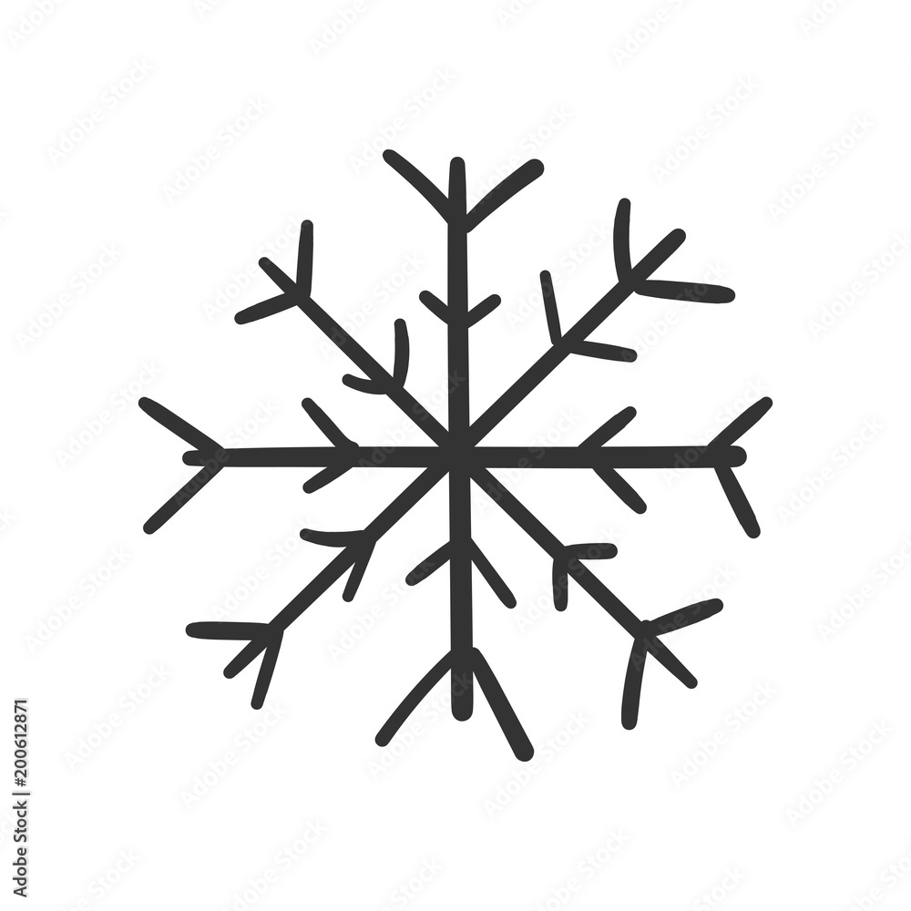 Hand drawn snowflake vector icon. Snow flake sketch doodle illustration. Handdrawn winter christmas concept. Hand drawn snowflake vector icon. Snow flake sketch doodle illustration. Handdrawn winter christmas concept.