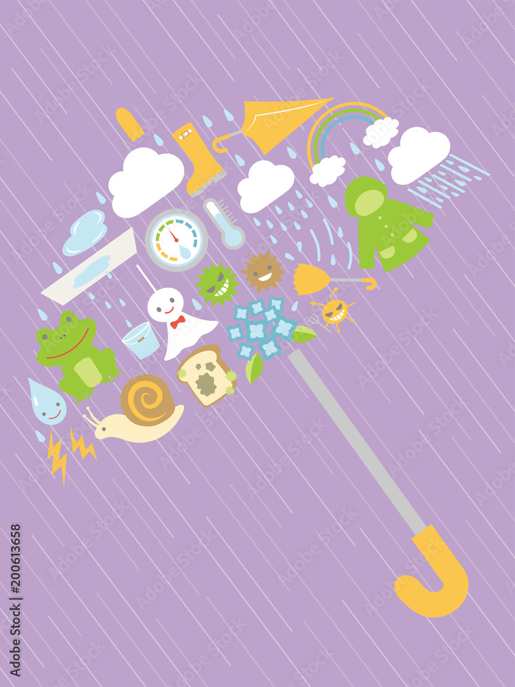 傘の形の梅雨アイコン 傘の形の梅雨アイコン