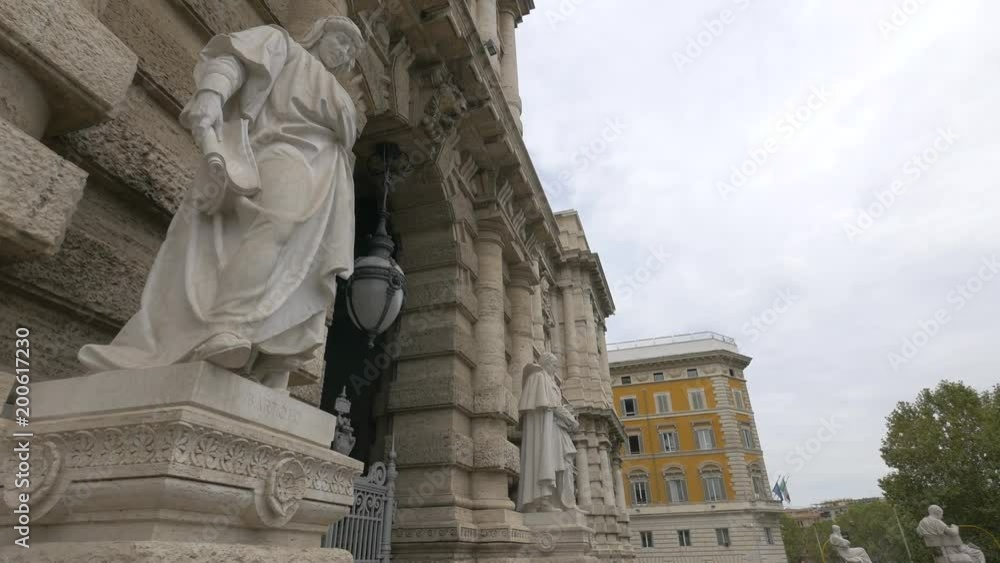 Marble statues in front of the Palace of Justice in Rome Marble statues in front of the Palace of Justice in Rome