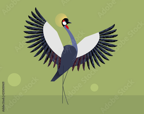 The wedding dance of the crowned crane