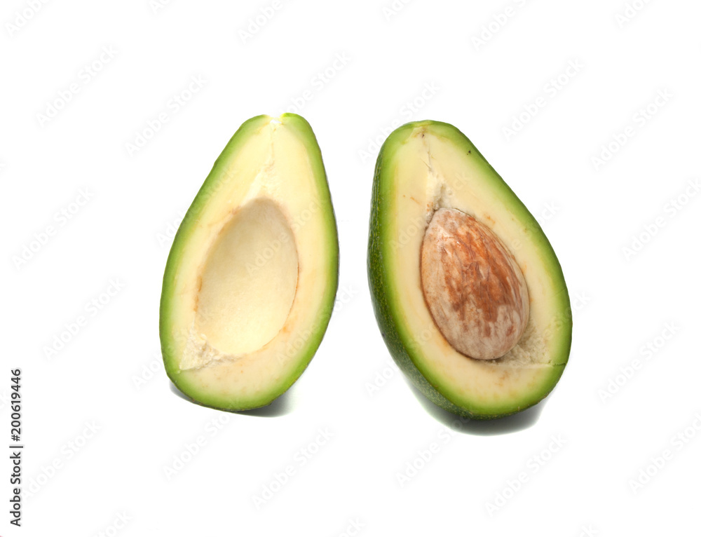 Avocado green fruit exotic isolated in the white Avocado green fruit exotic isolated in the white