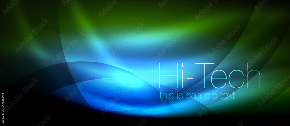 Glossy light effect neon glowing waves, shiny lights Glossy light effect neon glowing waves, shiny lights