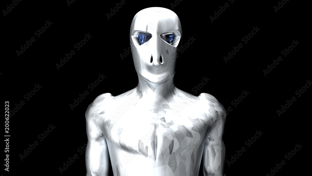 Cyborg in silver whith carbon light 10 Cyborg in silver whith carbon light 10