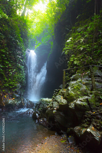 The Gitgit waterfall on the island of Bali  Indonesia