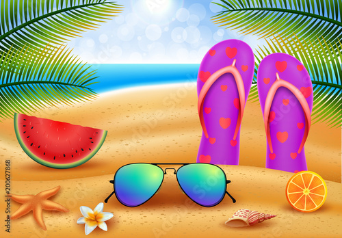 it's summer time background illustration