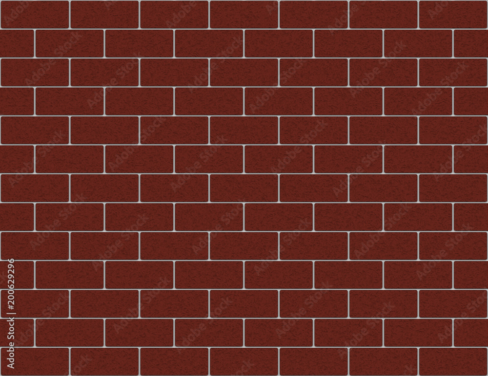 3d rendering. Seamless Red brown color brick blocks wall background. 3d rendering. Seamless Red brown color brick blocks wall background.