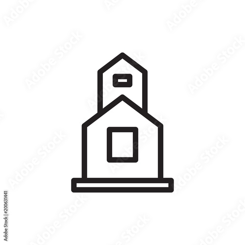 church outline vector icon