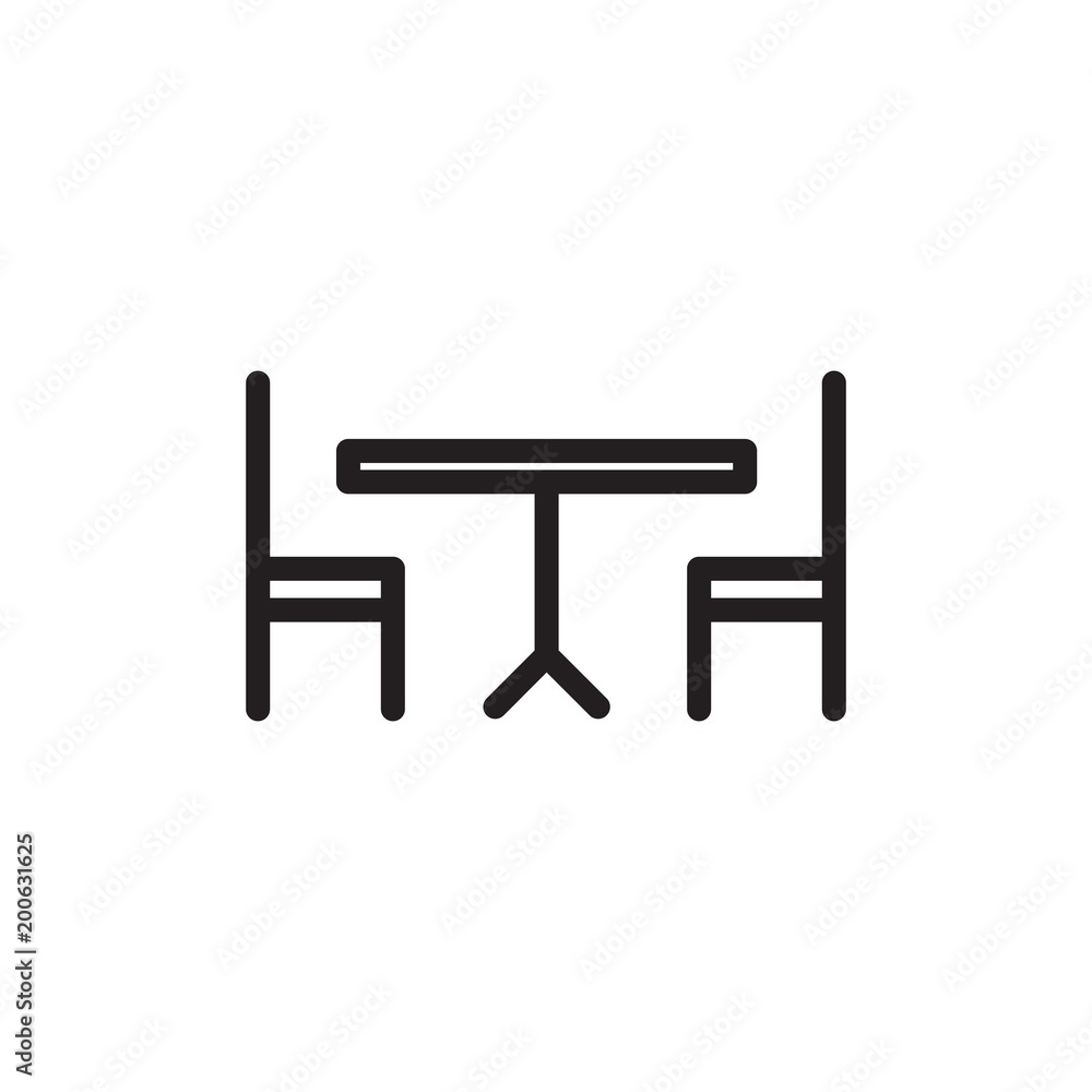dining table, dining table outline vector icon dining table, dining table outline vector icon