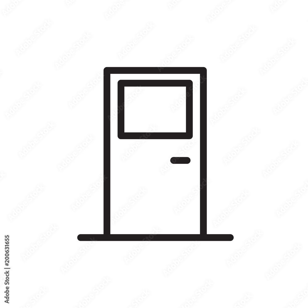 door, entrance outline vector icon door, entrance outline vector icon