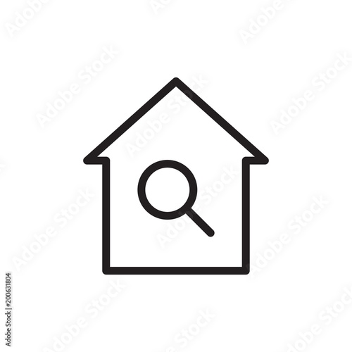 find house, find estate outline vector icon © djvectors