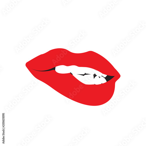 Print of lips kiss vector background