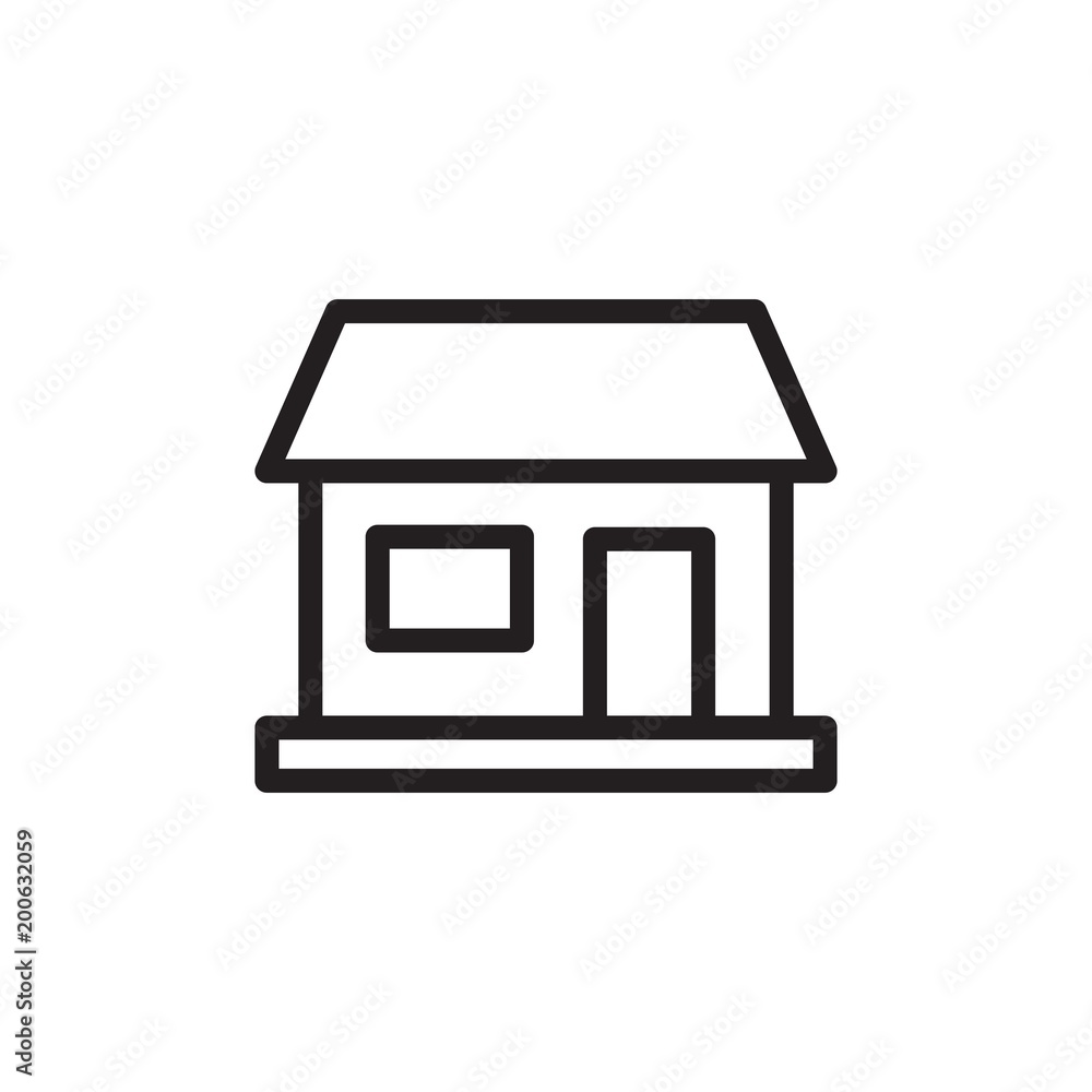house, real estate outline vector icon house, real estate outline vector icon