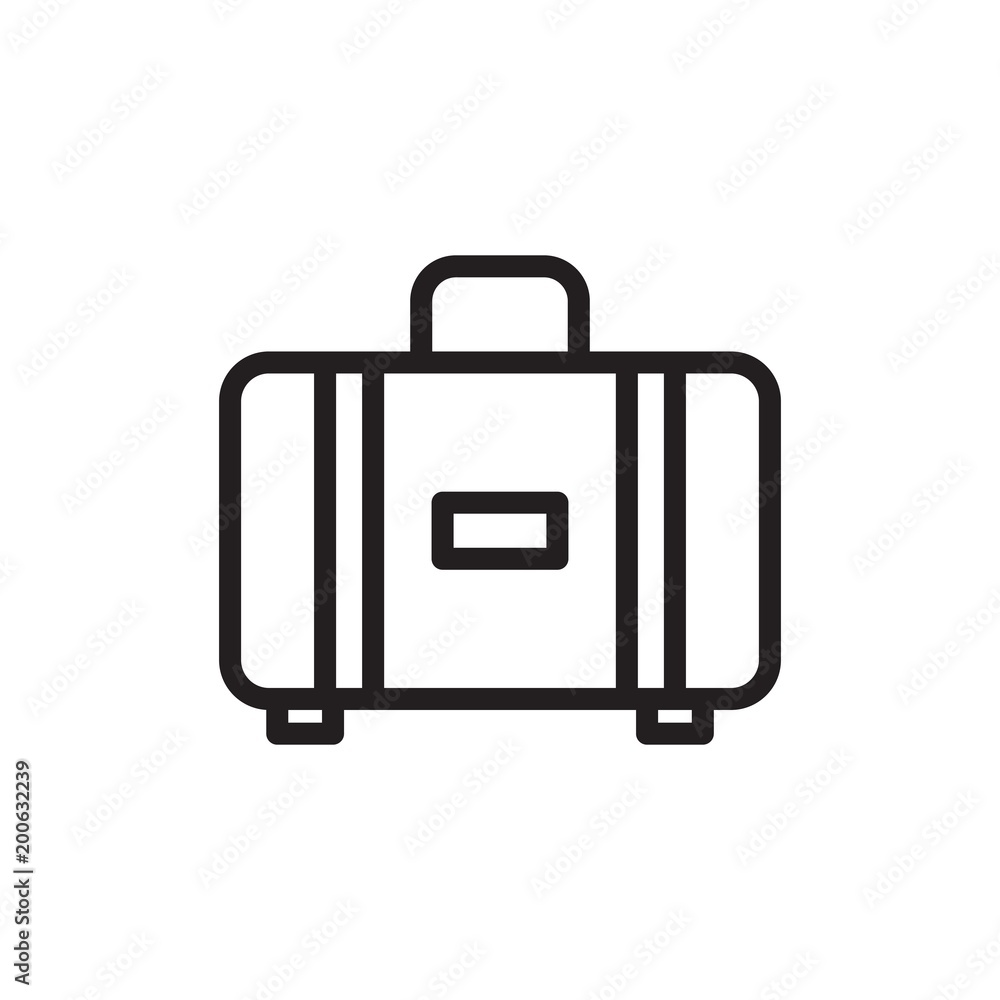 luggage, baggage outline vector icon luggage, baggage outline vector icon
