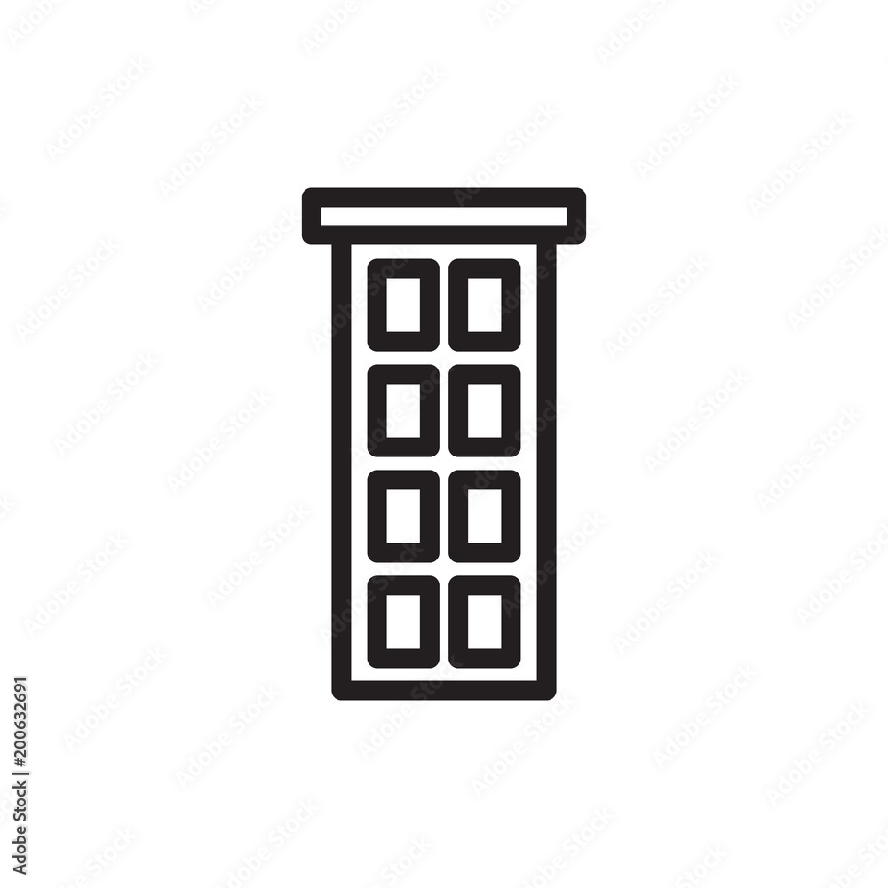 tower, building outline vector icon tower, building outline vector icon