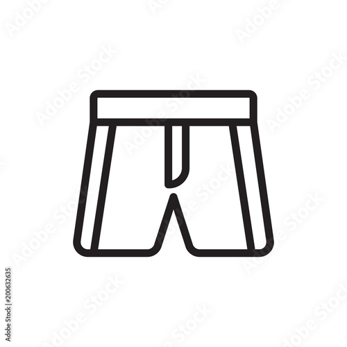 swimming shorts outline vector icon