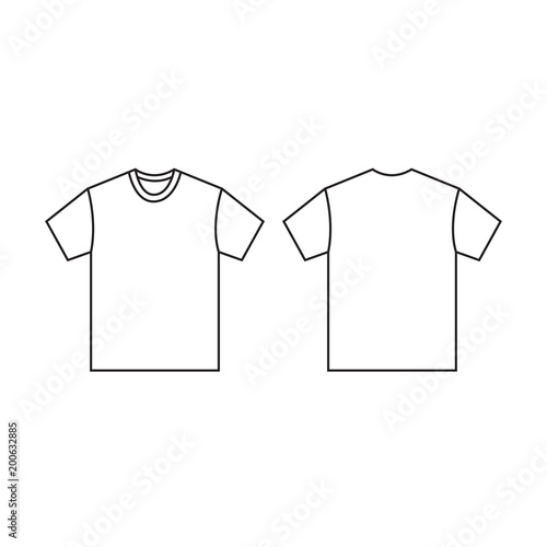 Blank t-shirt template vector