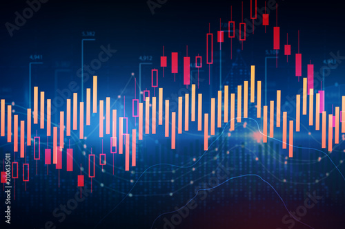 Abstract forex chart background
