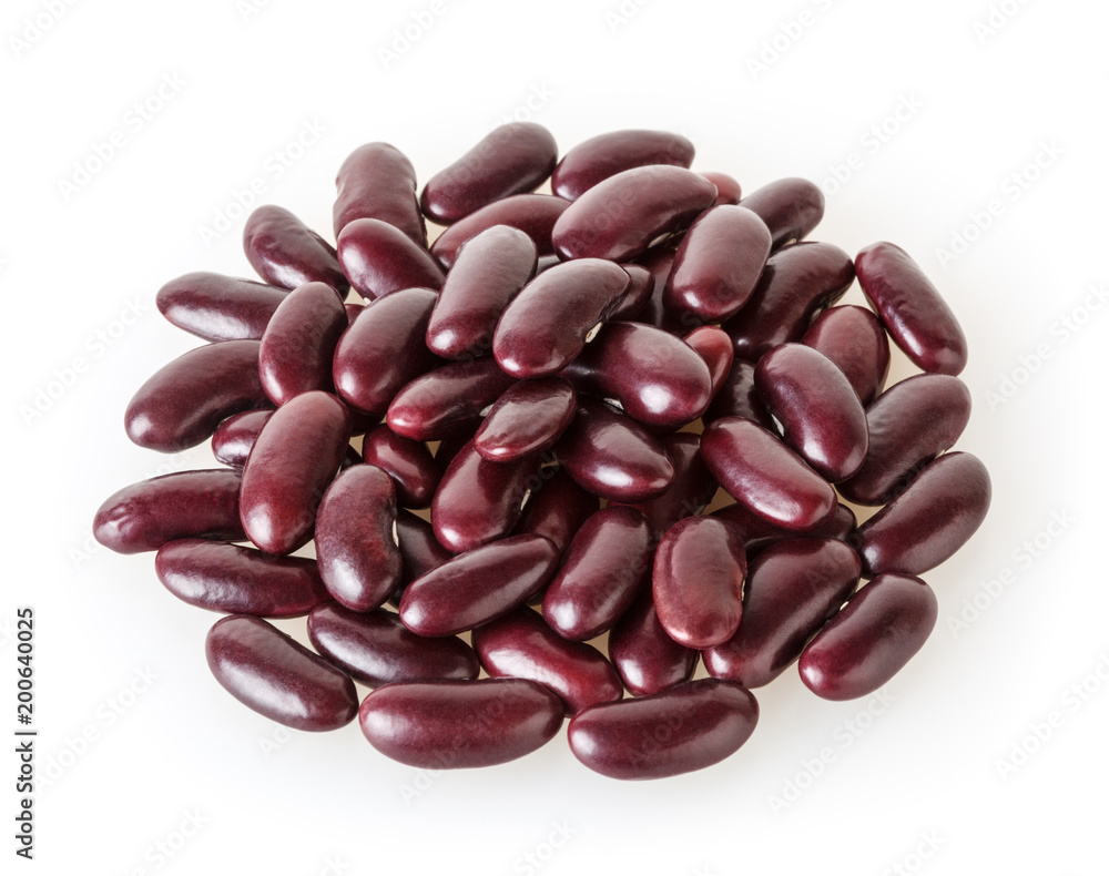 Heap of dried red kidney beans isolated on white background Heap of dried red kidney beans isolated on white background
