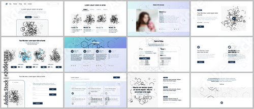 Vector templates for website design, minimal presentations, portfolio. UI, UX, GUI. Design of headers, dashboard, contact forms, features, pricing, e-commerce page, blog etc. Social network concept.