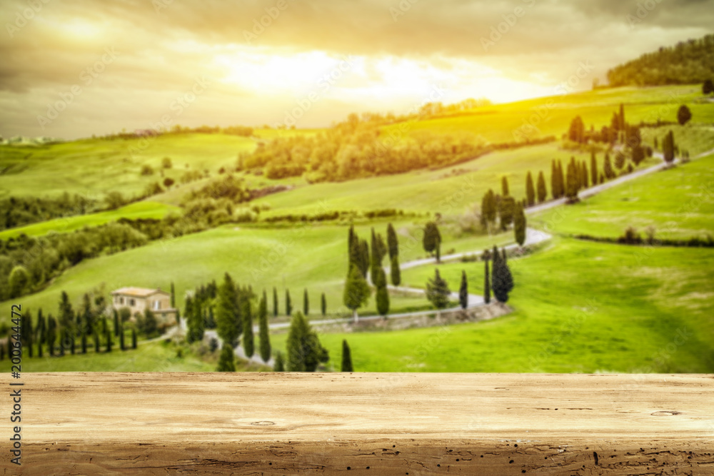 Spring background of tuscany and free space for your decoration. 