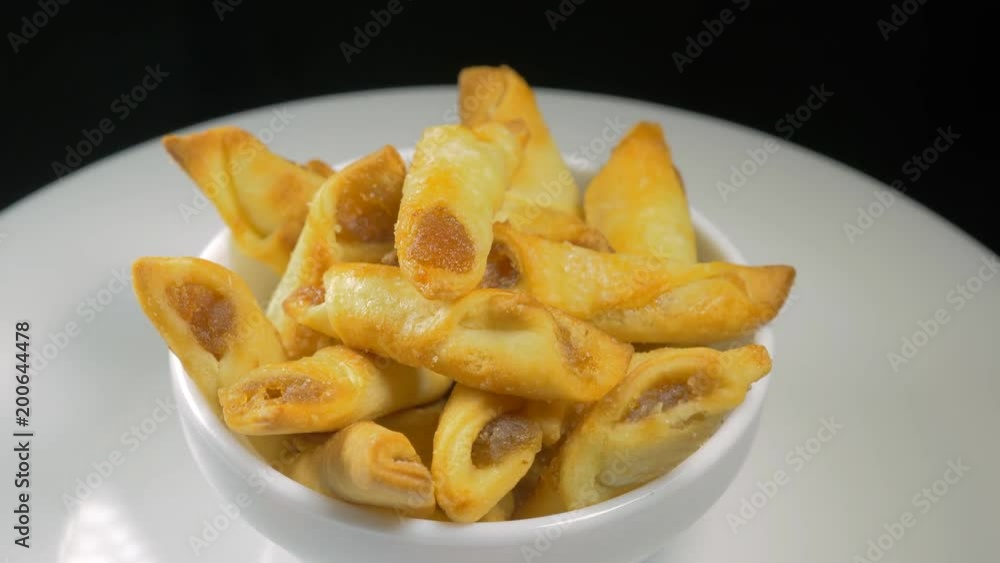 Biscuits with jam on the plate