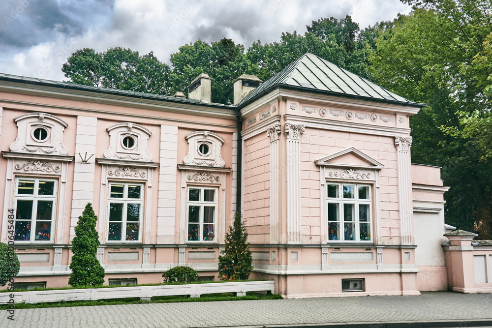  A classicist pavilion in a park in Radomsko in Poland.